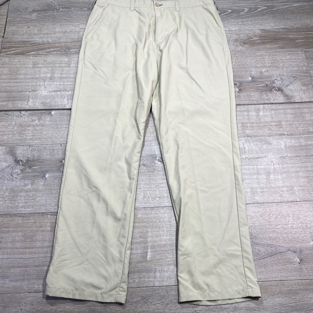 ROHAN Chino Pants Men's 38x32 Khaki Flat Front Straight Leg Zip Fly‎ Casual